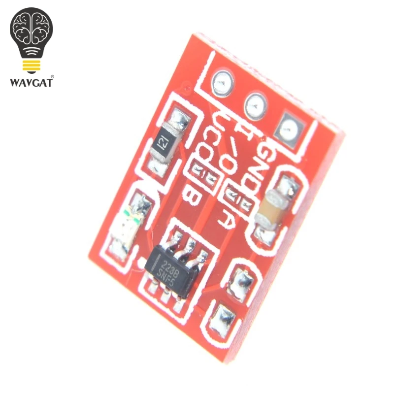 TTP223 Модуль Сенсорного ключа 10 шт. сенсорная кнопка самоблокирующийся/без