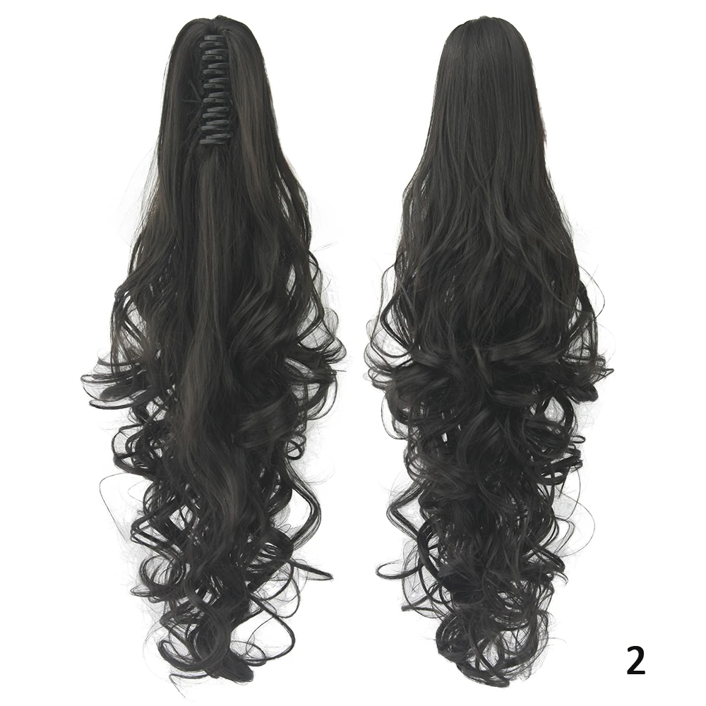 Soowee 2 in 1 Curly Claw Ponytail Clip in Hair Extensions Hairpiece Pony Tail Synthetic Hair Accessories