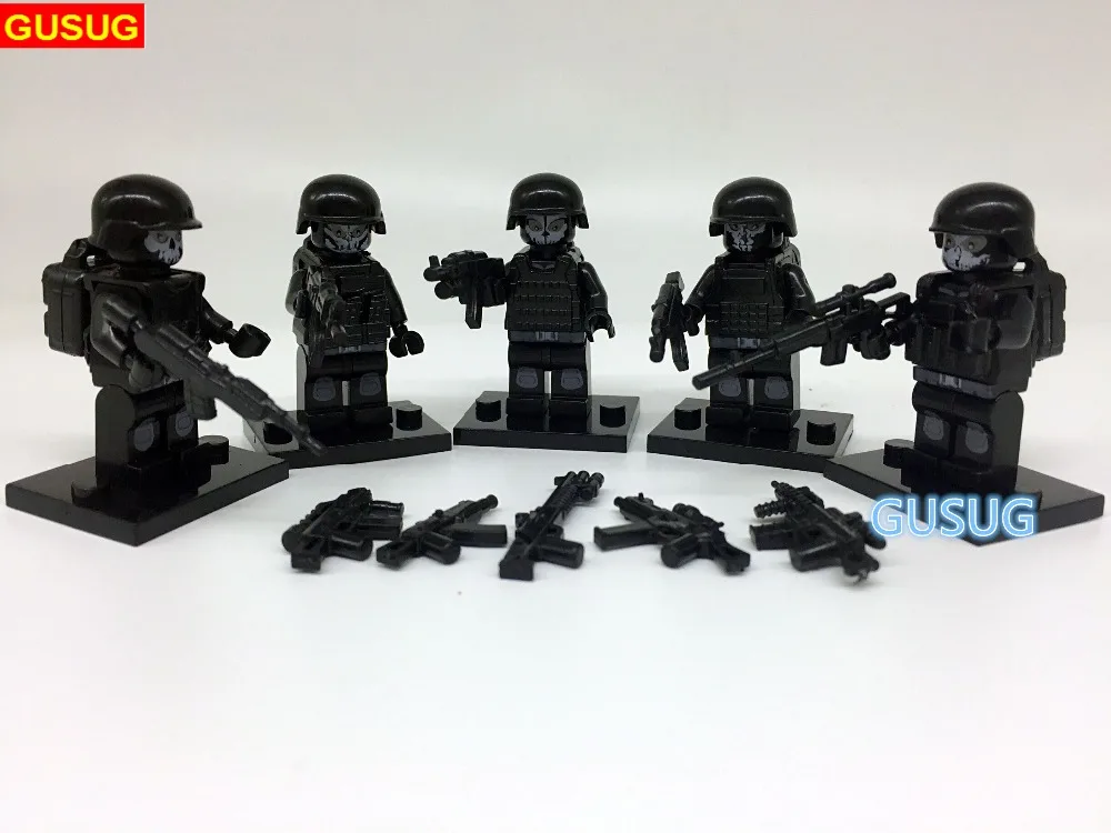 CALL DUTY Вторая мировая война спецназ и военные Soliders с оружием пистолеты строительные блоки кирпичи новогодние игрушки для детей подарок - Цвет: CALL DUTY