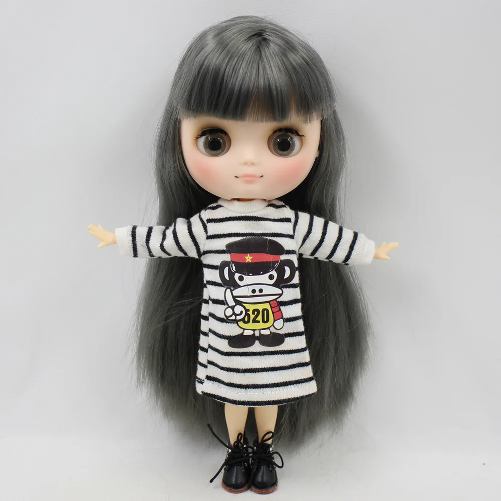 Кукла Middie ICY DBS Blyth Серия № BL9016 серая с челкой матовое лицо Neo 1/8 BJD | Игрушки и хобби
