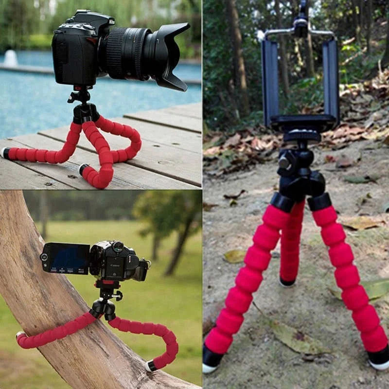 Мини Гибкий губчатый штатив Осьминог для iPhone Xiaomi huawei смартфон Штатив для Gopro камера аксессуар с зажимом для телефона