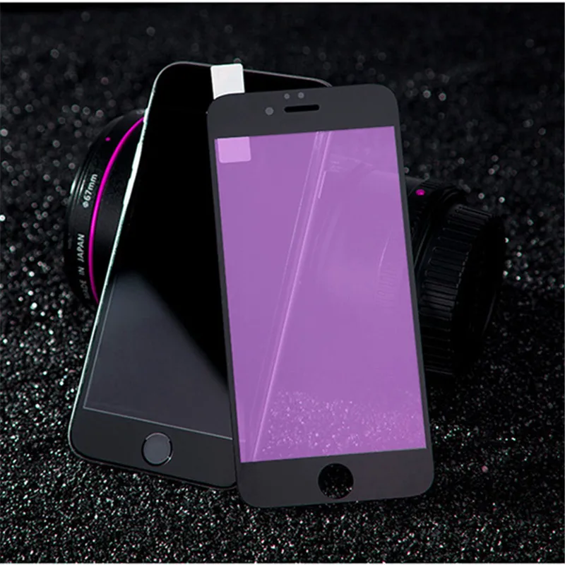 WZH Full Cover Tempered Glass For iphone 5 5s 5c SE 6S Screen Protector Anti Blue Light Protective Film for 6 7 8 Plus X | Мобильные