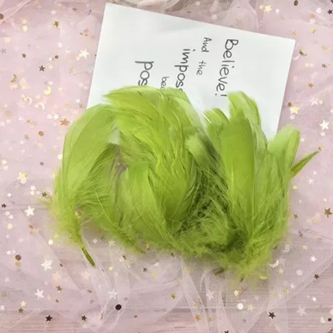Army green 100 шт натуральные перья лебедя 4-8 см Смешанные Окрашенные цвета гуси перо Свадебная вечеринка одежда украшения для самодельного изготовления перья - Цвет: Army green