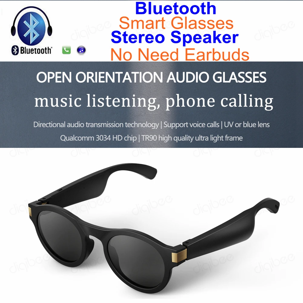 IPX4 водонепроницаемые солнцезащитные очки Bluetooth открытые аудио стерео динамик
