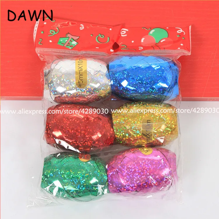 

6pcs/lot 10m*5mm balloon Rope Ribbons Roll DIY Gifts Wedding Birthday Party Decoration Supplies Balloon Accessories