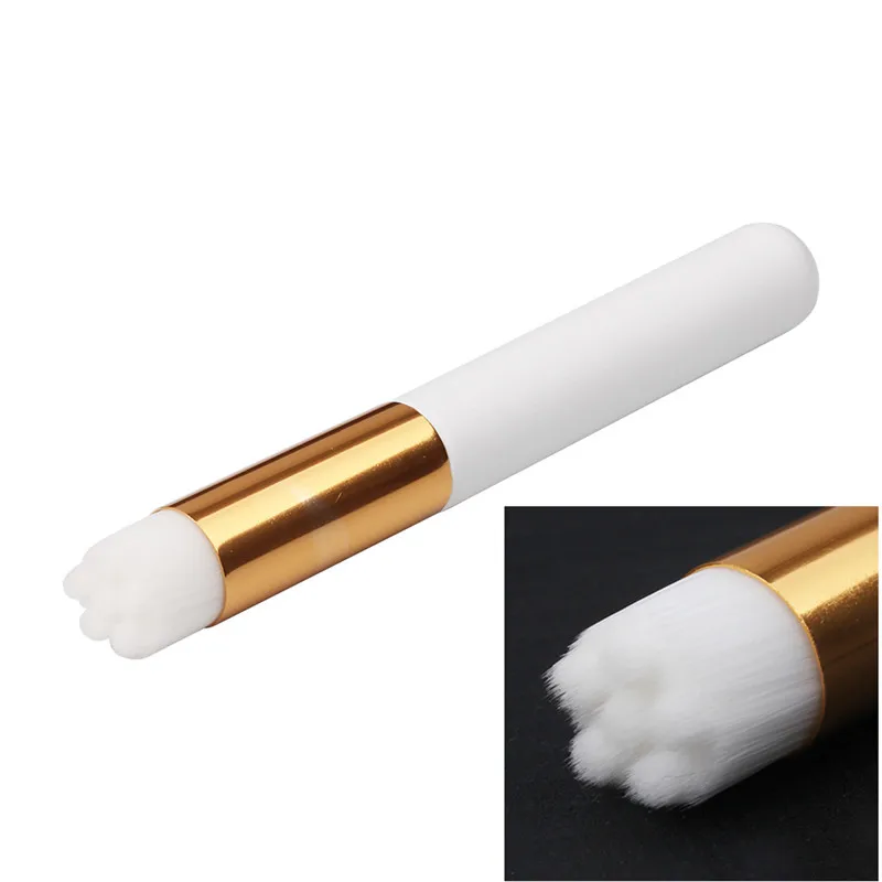 White Flower 1 шт. щеточка для очистки ресниц, шампунь для ресниц, щетка для чистки бровей, носа, черных точек, щетка для мытья макияжа, уход за кожей, мусс, кисти, инструменты - Handle Color: White Flower