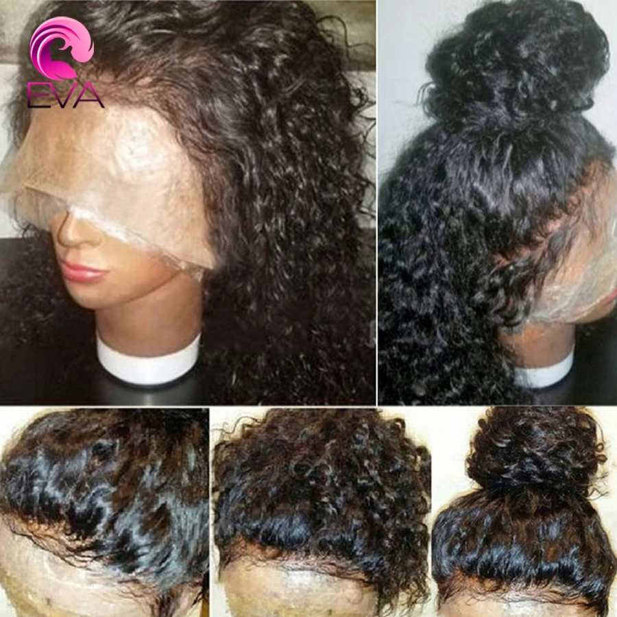 Eva волосы 360 кружевных фронтальных париков предварительно выщипываются с