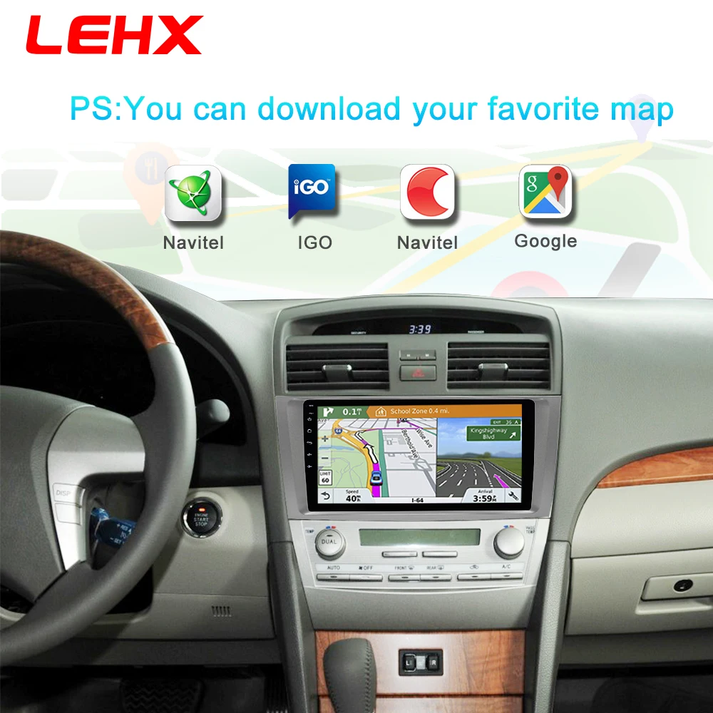 LEHX Android 8,1 автомобильный мультимедийный плеер 2 din автомагнитола для toyota camry 2007 2008 2009-2011с навигацией автомобиля стерео головное устройство