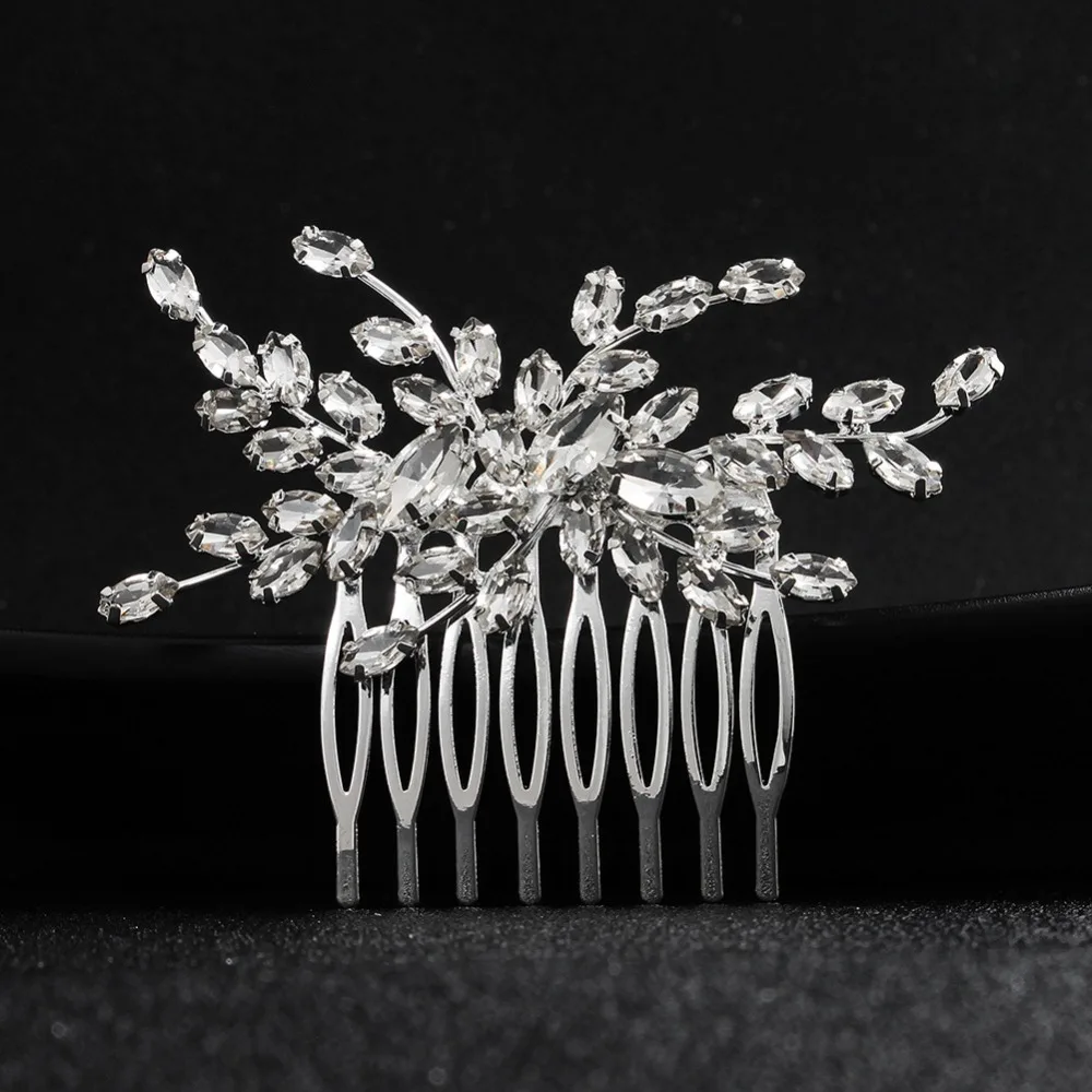 

Bride jewelry temperament bride design big diamond comb inserted wild hair comb plate made wedding dress accessories