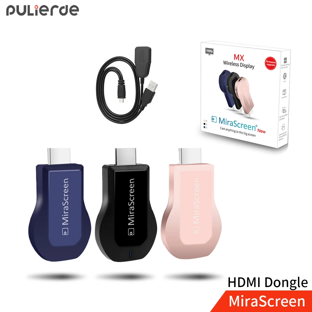 PULIERDE E5S MiraScreen OTA TV Stick Smart HD HDMI ключ беспроводной приемник DLNA Airplay Miracast Chromecast для