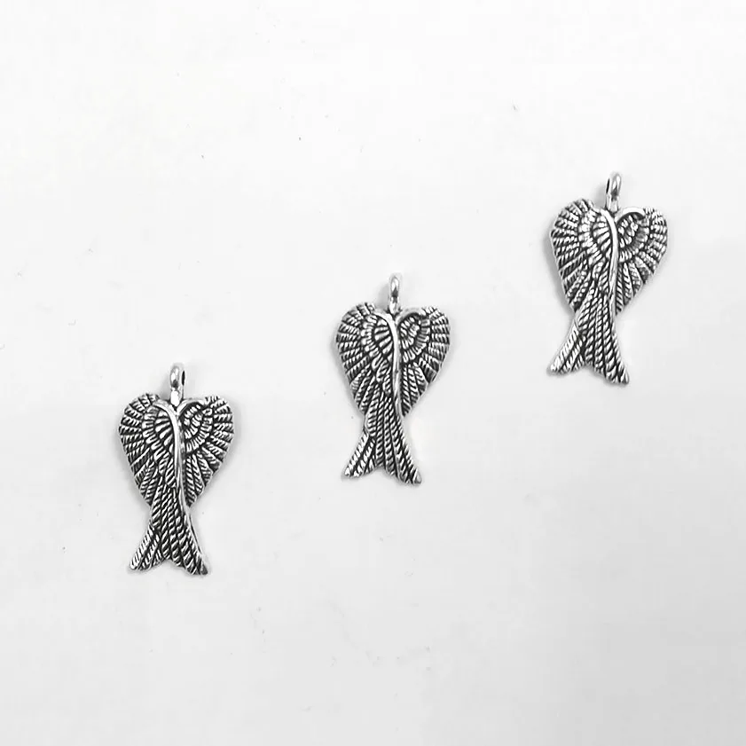 10 шт. антикварные разноцветные перьевые крылья для изготовления ювелирных