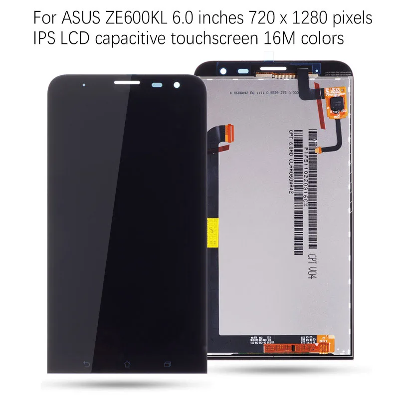 Дисплей для ASUS ZenFone 2 Laser ZE600KL LCD в сборе с тачскрином на рамке Оригинал черный|lcd