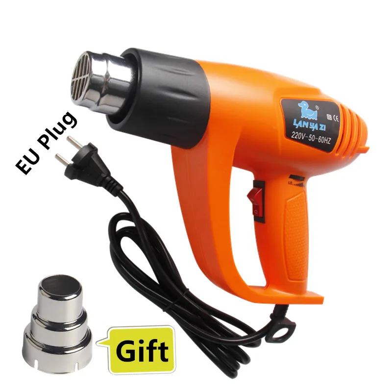 LANYAZI тепловой ПИСТОЛЕТ 2000 Вт пистолет горячего воздуха пайка 220 В двойной