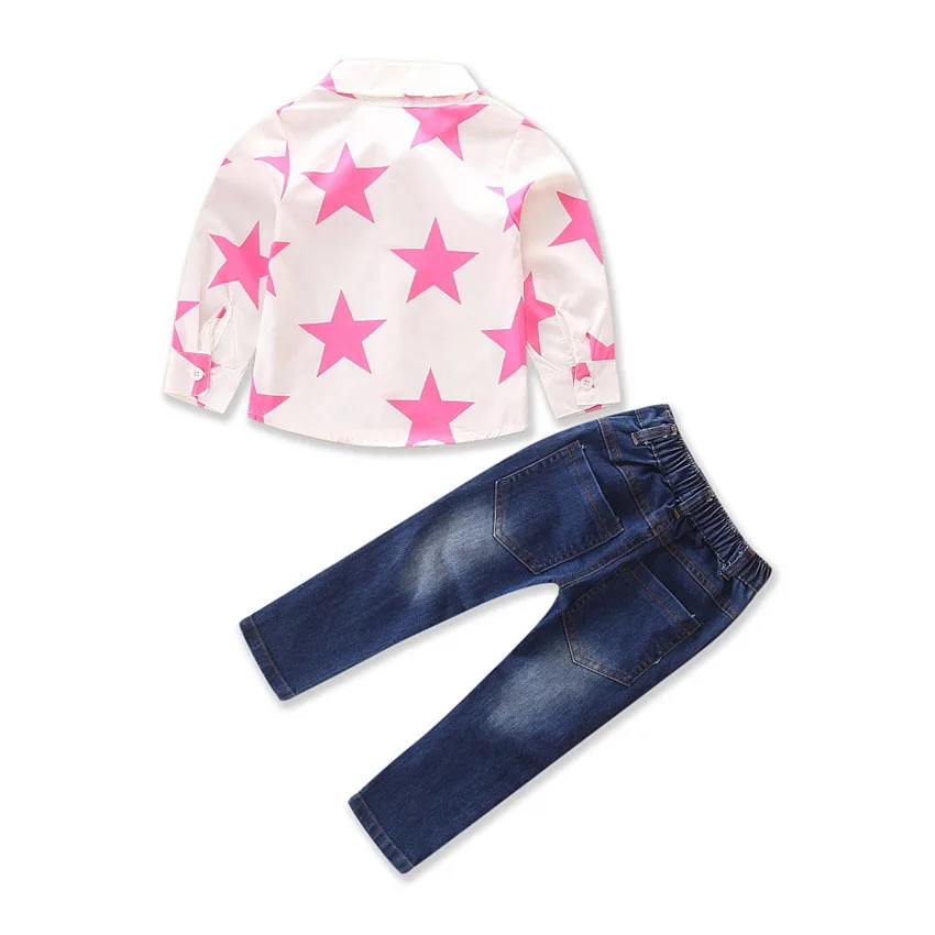 Xiaying улыбка летняя детская одежда для девочек Детские хлопковые Звезды рубашка с