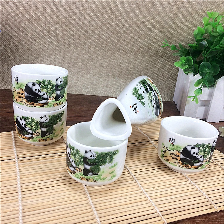 Набор из 5 шт. изысканный Керамика панда Китайский Японский ради набор Чай чашки