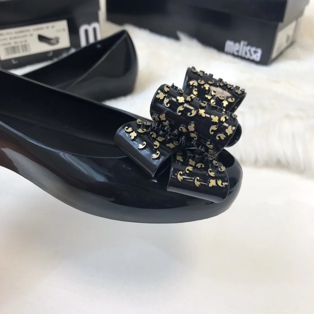 Melissa/женские сандалии с бантом Летние женские Женская обувь Melissa на нескользящей