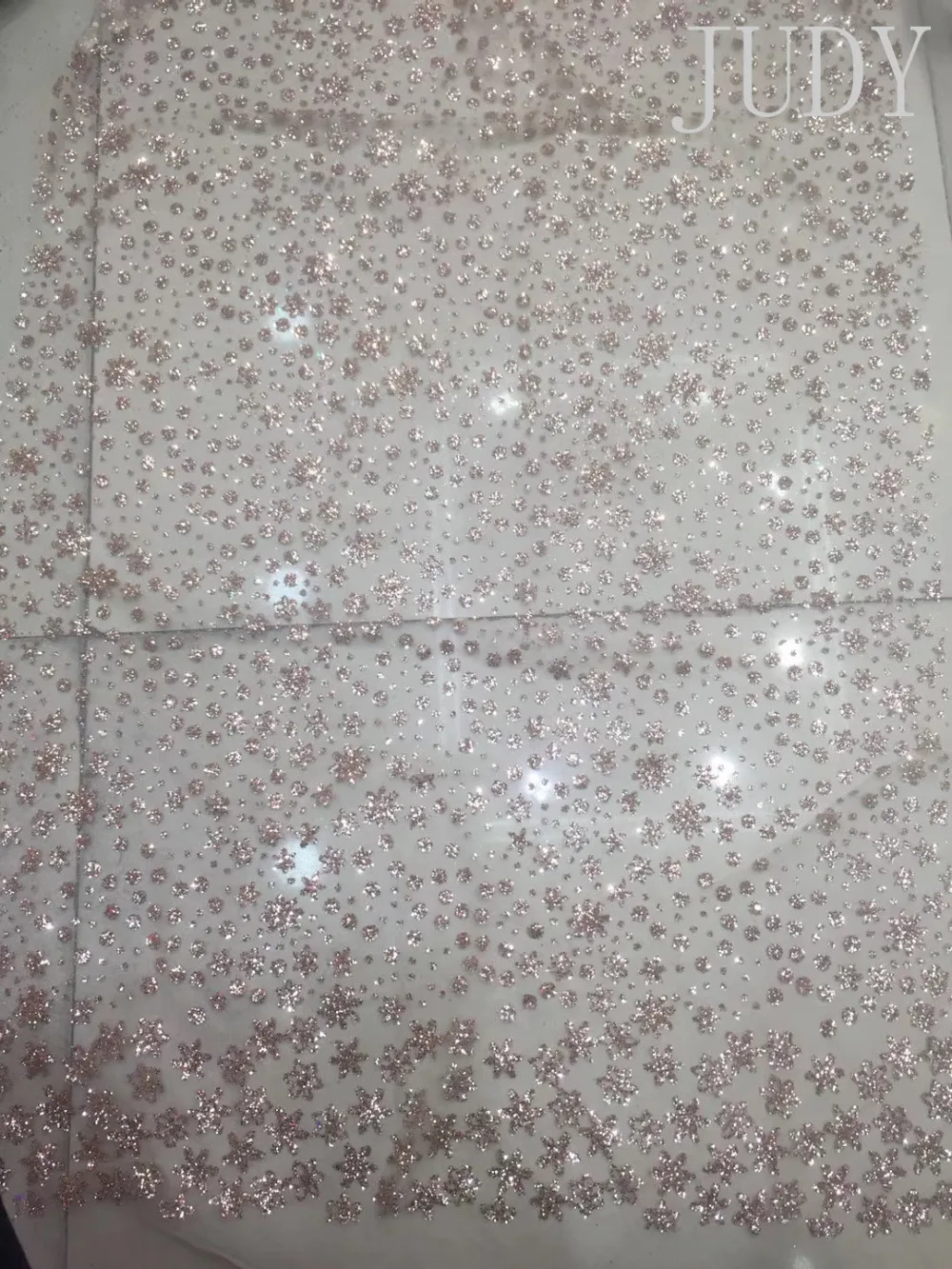 stock YX04# Rose gold snowflake powder African cloth for bridal wedding dress/sawing. | Дом и сад