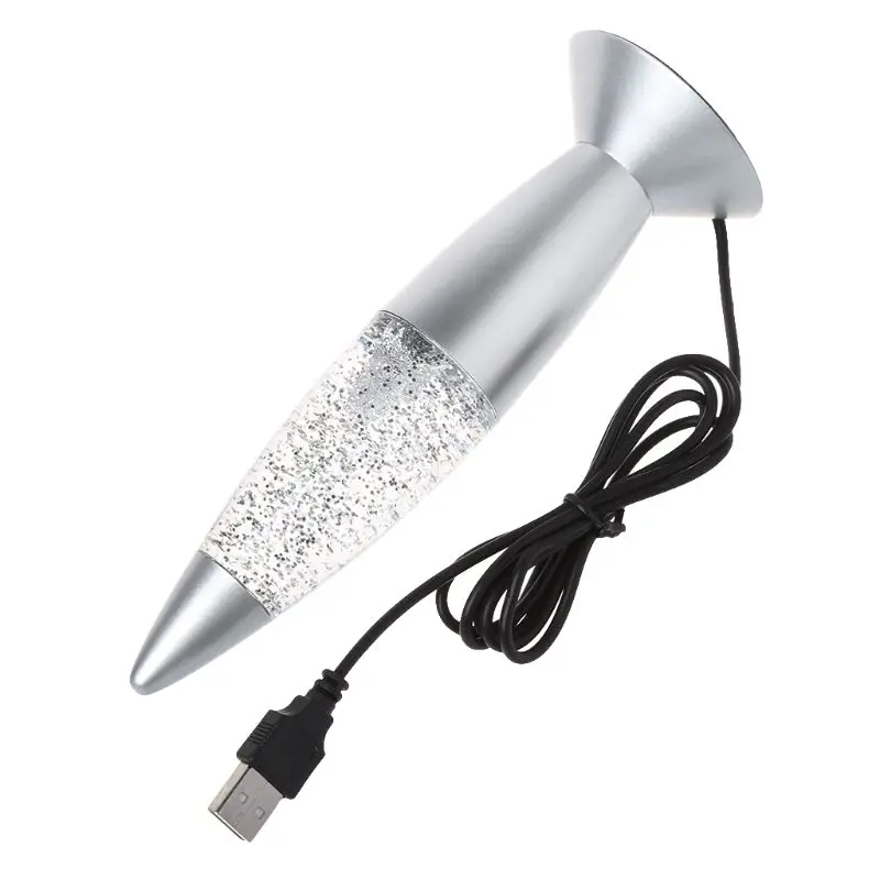 Новый бренд 1 шт. 3D Rocket многоцветная меняющая цвет лава RGB светодиодный блестящий