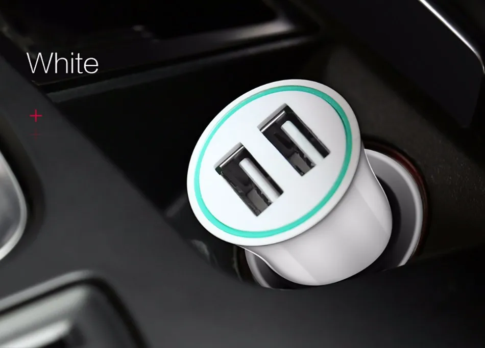 USAMS Автомобильное Зарядное Устройство Макс 2.1A Dual USB Порт Moblile Адаптер Телефона Автомобильное Зарядное Устройство для iPhone Samsung LG