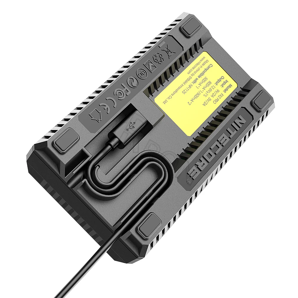 Новый NITECORE FX2 PRO USB двойной слот для путешествий камера QC зарядное устройство Fujifilm