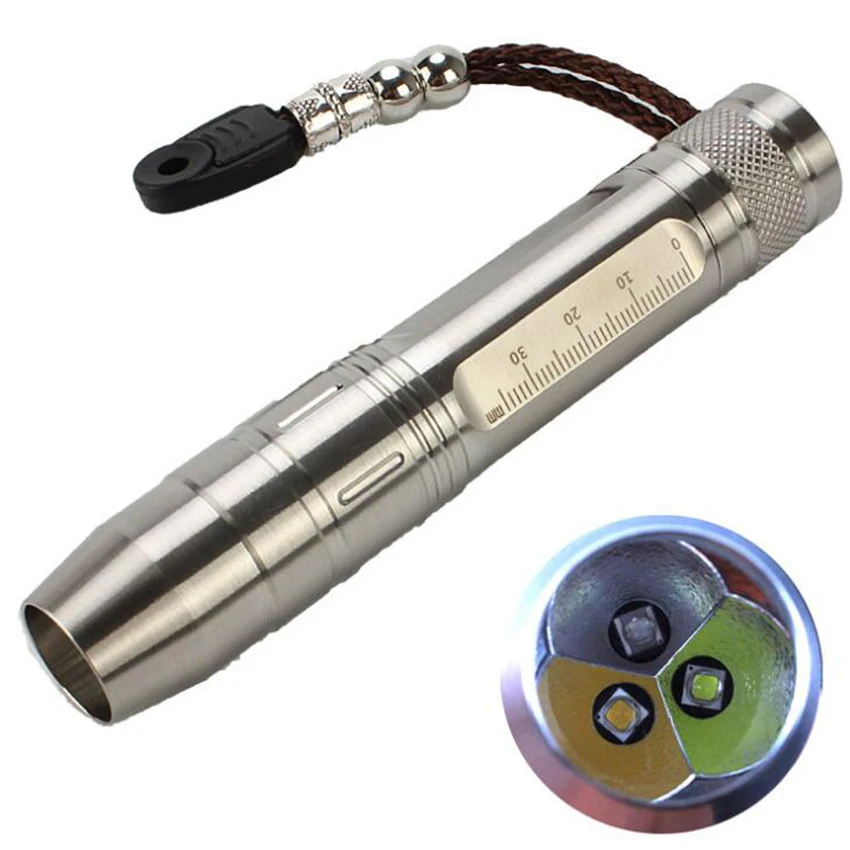 

LED 365/395nm Jewelry Jade Appraisal Flashlight Ultraviolet Yellow White Light Fluorescent Detection Jewelry Lights with logo