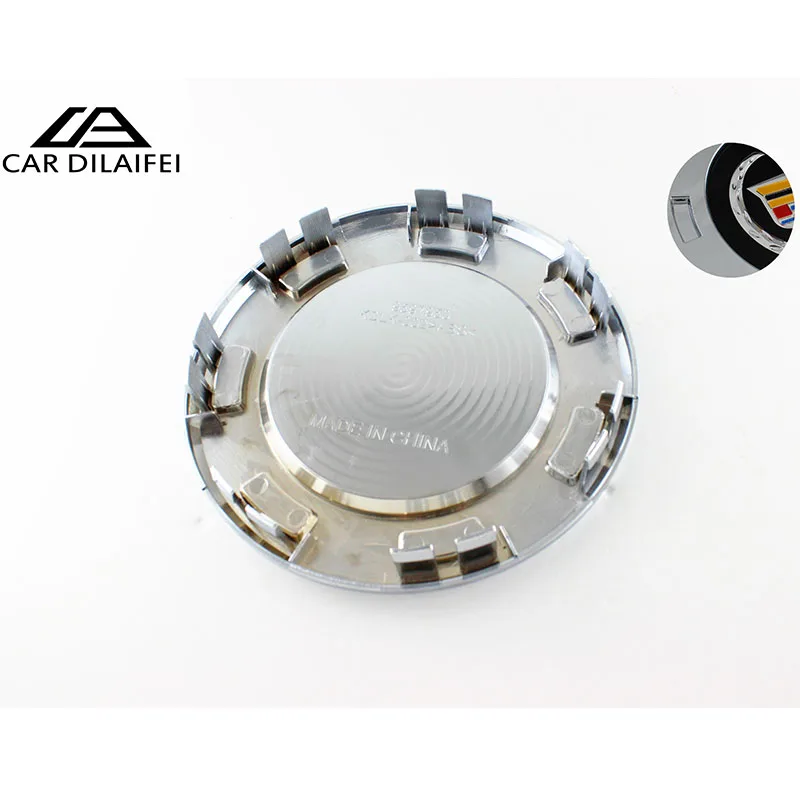 4x 200mm 8&quot 7-Spoke Chrome Wheel Center Hub Caps Cover Emblem Badge Car Styling Rim Dust Proof Fit for CADILLAC Escalade silver |