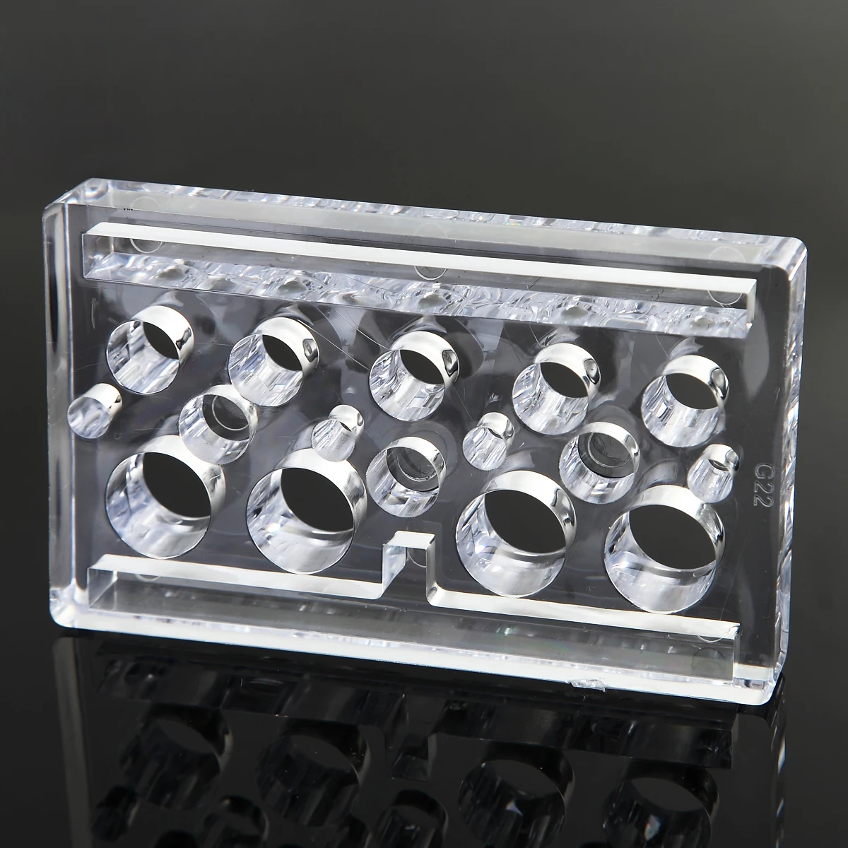 16 отверстия прямоугольник Прозрачный Акриловый Пигмент Кубок Крышка Стойки