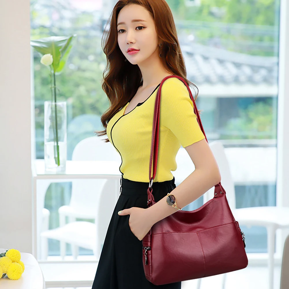 Женские сумки из мытой искусственной кожи на плечо женские сумки-мессенджеры