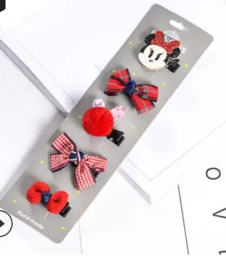 15 HM022 Korean Version Sweet Children's Hairpin Sequins Animal Unicorn Cat Bow Owl Cute Cartoon Princess Hair Clip Jewelry - Окраска металла: 15