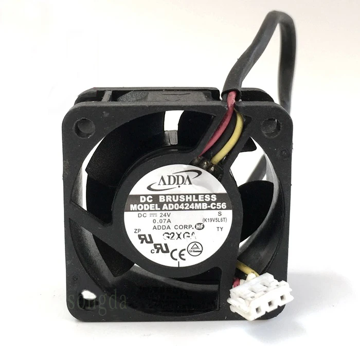 

ADDA AD0424MB-C56 4020 40mm 4cm DC 24V 0.07A 3-Wire server inverter axial blower cooler Cooling Fan