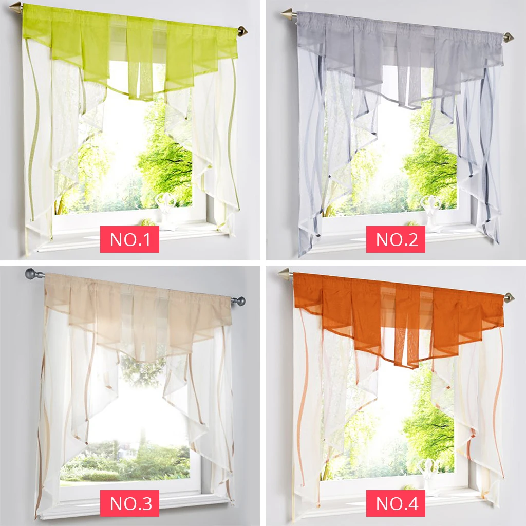 Занавеска для окон из полиэстера в полоску 5 размеров 4 цвета 1 шт.|window treatments|curtain