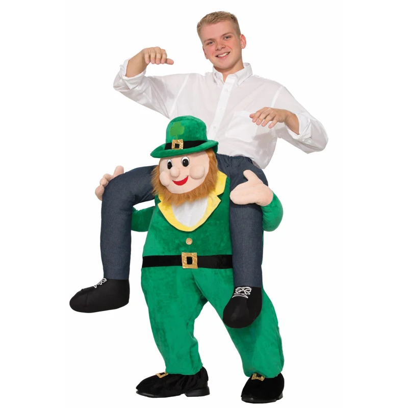 

Green ELF Goblin Pants Oktoberfest Cosplay Costumes Ride On Me Mascot Carry Back Clothes Halloween Christmas Fancy Party Dress