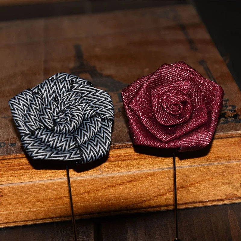 Высококачественная модная брошь в форме воротника с игольчатым цветком и розой