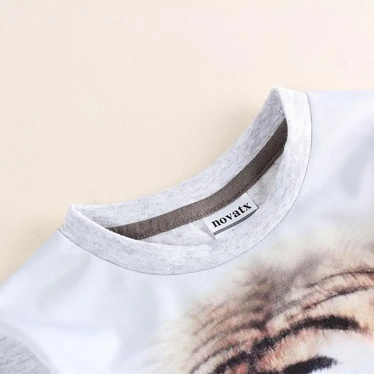 2018 Прохладный тигр детская футболка для мальчика мальчиков одежда брендовая