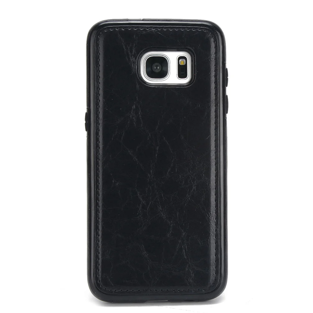 Black 01 Для samsung Galaxy S6 Edge S7 Edge S8 Plus S9 Plus чехол для телефона Роскошный деловой стиль высококачественный чехол из искусственной кожи на магните - Цвет: Black 01