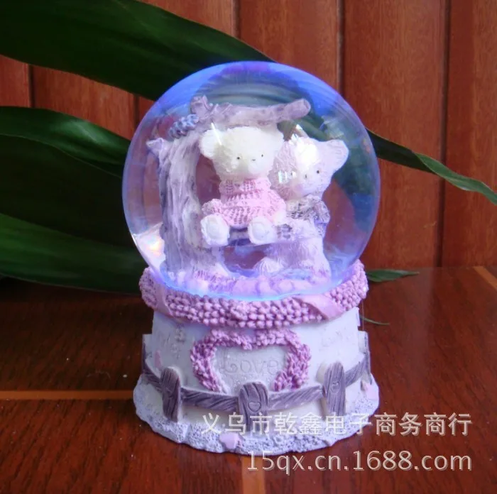 Производители продающие 65 световой хрустальный шар света снег детский хоккей