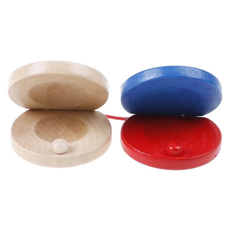 

Red & Blue New Creative Wooden Castanet Clapper Musical Instrument Education Child's Intellectual Development Listening Ability
