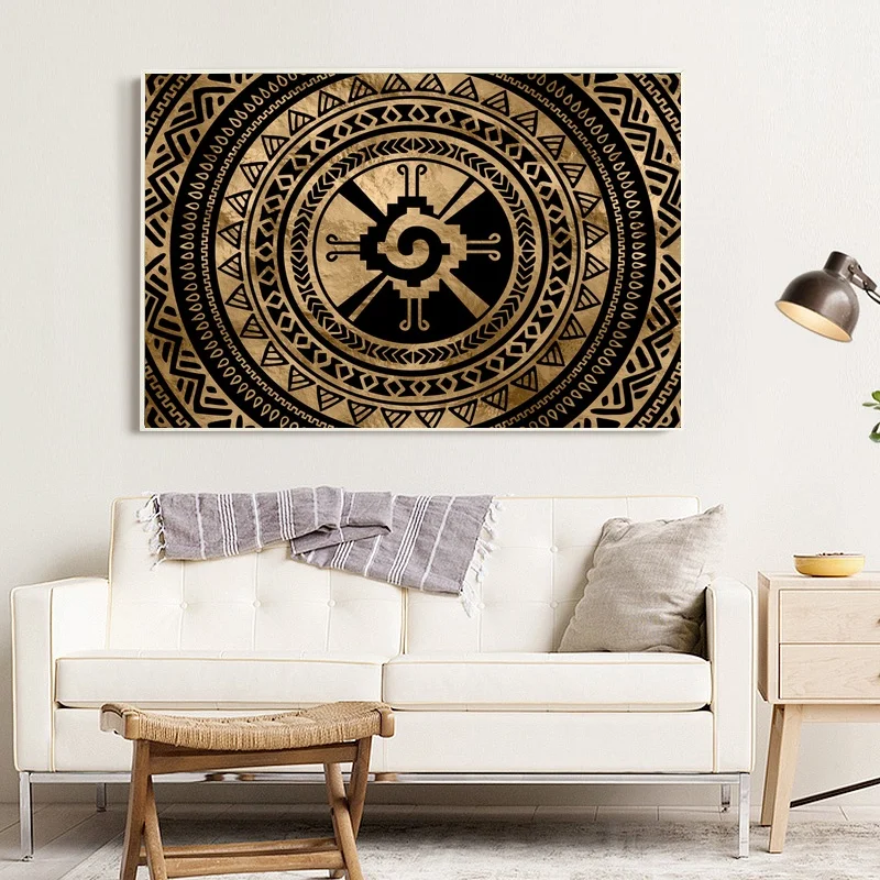 Hunab Ku Mayan Symbol Modern Home Decor Canvas Painting Art Print Wall Picture | Дом и сад