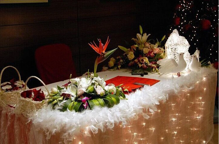 50 шт. 40 г 2 м свадебные украшения для вечерние ринки праздника паба страусиное