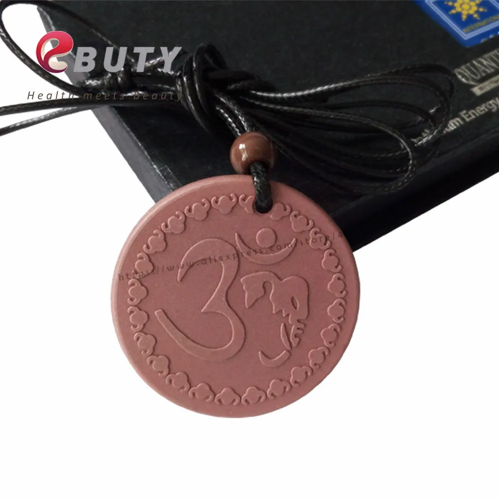 Оптовая продажа кулон с квантовой энергией Ом красные круглые подвески
