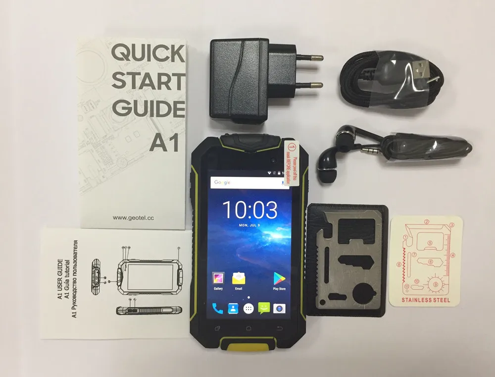 Смартфон GEOTEL A1 3g Android 7,0 4,5 дюймов MTK6580 1. 3g Гц четырехъядерный 1G+ 8G IP67 водонепроницаемый пылезащитный Мобильный телефон