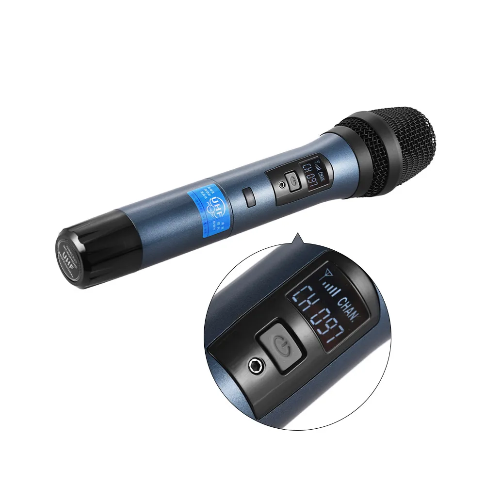 4 канальная Беспроводная микрофонная система ammoon 4D UHF ручные микрофона 1 приемник