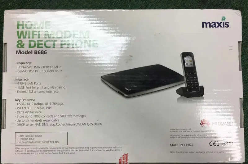 Разблокированный Huawei B686 28 Мбит/с 3G HSPA + беспроводной Wi Fi Шлюз с 4 портами локальной