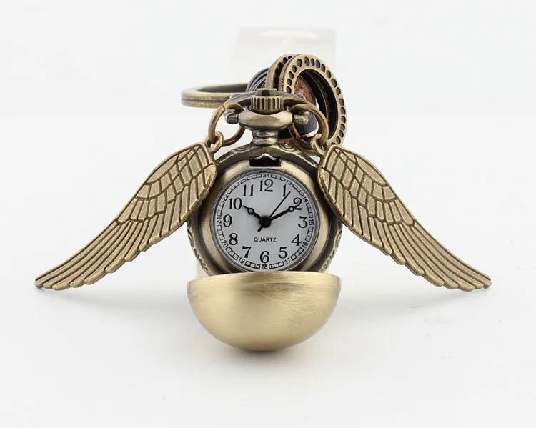 Angel Wings Quidditc золотые Snitch карманные часы брелок шары Snitch брелок Летающий вор прибор для поворота времени вспять