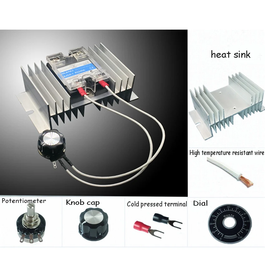 High Power Voltage Regulator Single-phase Motor 0-220V 8KW Multifunctional Governor Temperature Adjustment Dimming AC Controller |