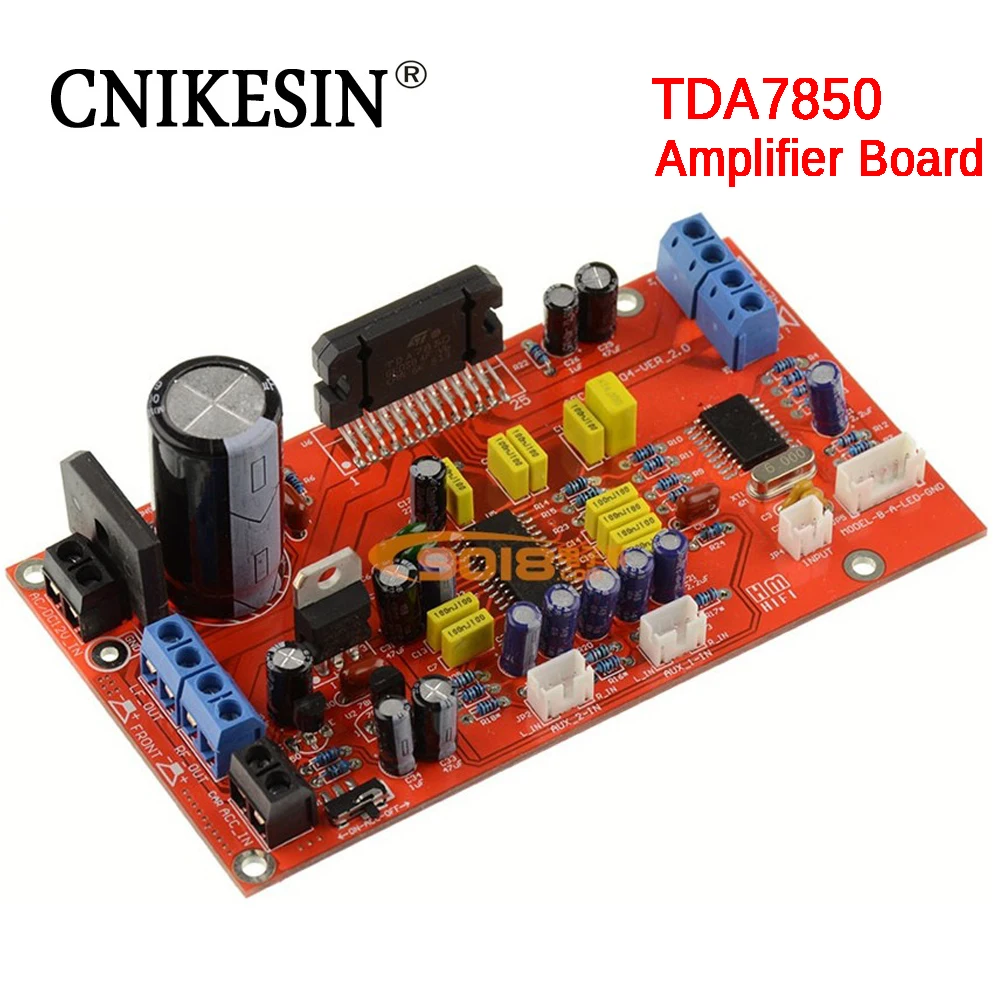 Cnikesin автомобиля Мощность усилитель доска дома Театр TDA7850 четыре трека до после