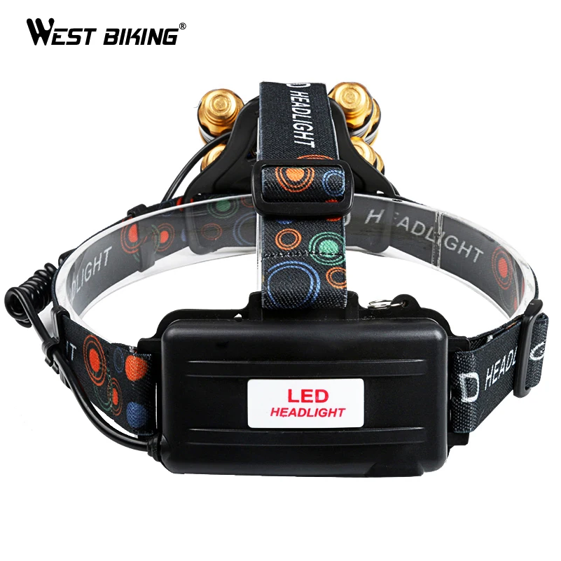 WEST BIKING велосипед 5LED фары супер яркий золотой масштабируемые 4 режима из