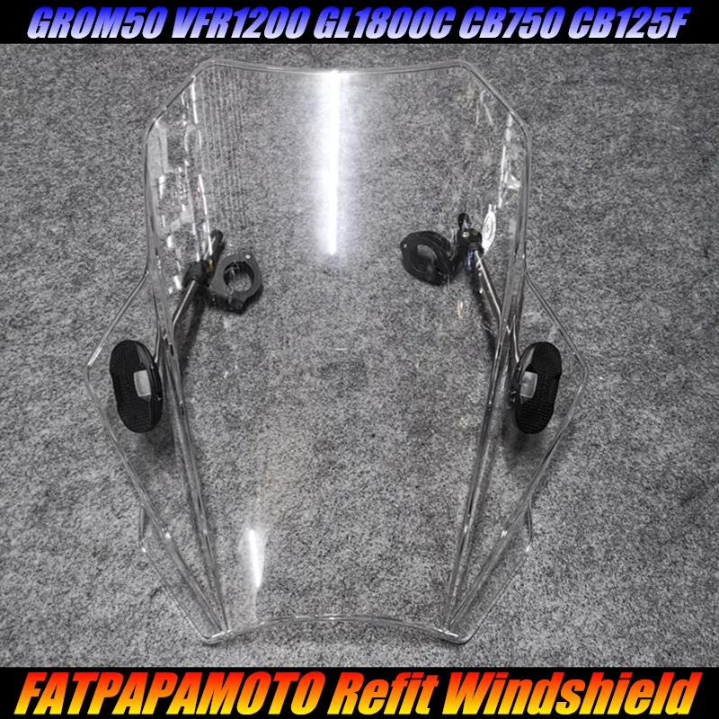 

FOR HONDA GROM50 VFR1200 GL1800C CB750 CB125F Motorcycle Accessories 22 26 28MM Handlebar Universal Windshield