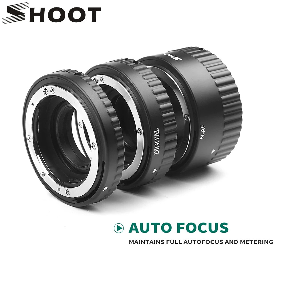 Автофокус SHOOT 12 мм 20 36 Макро Удлинитель с креплением для камеры Nikon DD5200 D7000 D7200 D90 D5100
