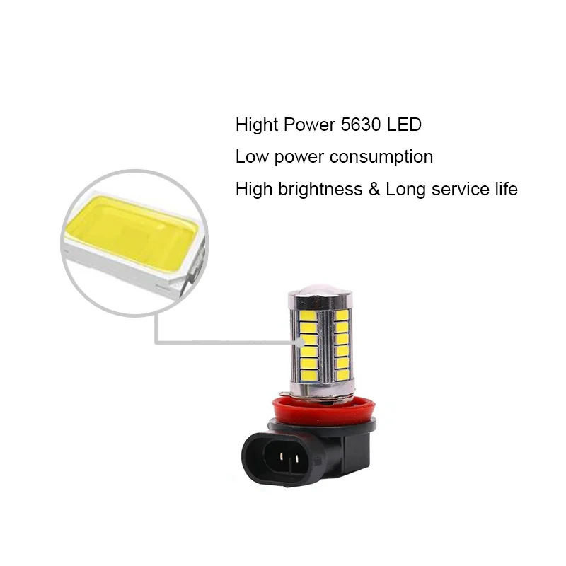 BOAOSI 2x H11 5630SMD светодиодный ная противотуманная фара лампа для FORD MONDEO MK3 MK4 C-MAX FOCUS 01 +